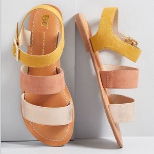 Tri Color Strap Sandals